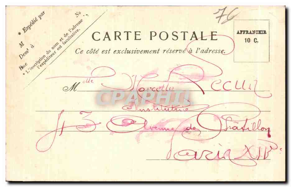 CPA Le Treport Le Casino Vue de Cote — Rückseite