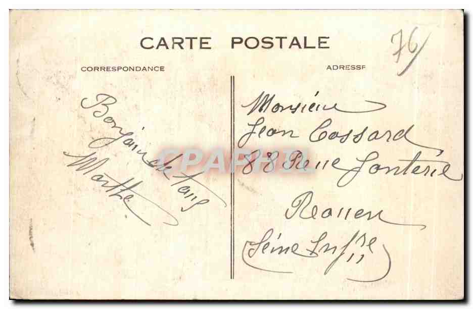 CPA Le Havre Bassin du Commerce et Place Garnbella — Rückseite
