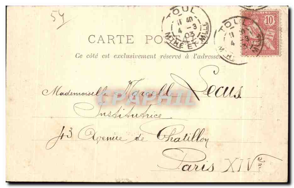 Toul - Place de la République — La Lorraine Illustrée, n° 54, 1902 — Rückseite