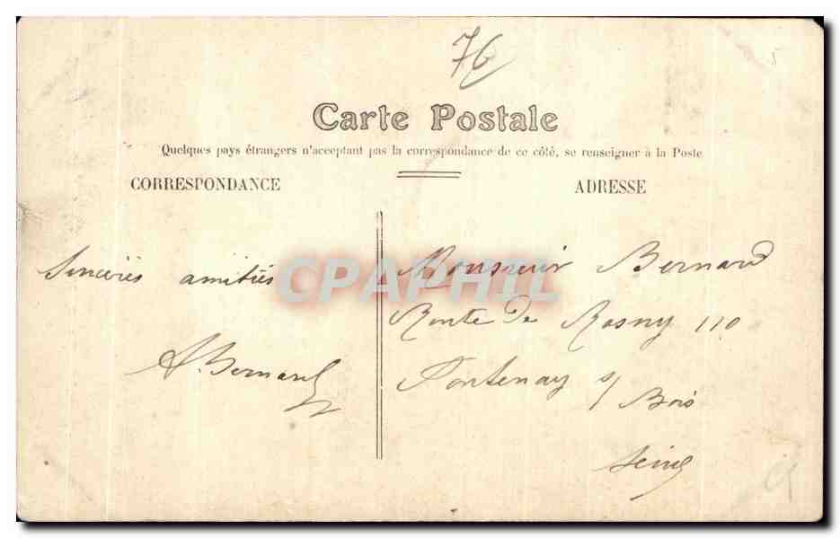 CPA Le Havre Le Pain de Sucre a Sainte Adresse — Rückseite
