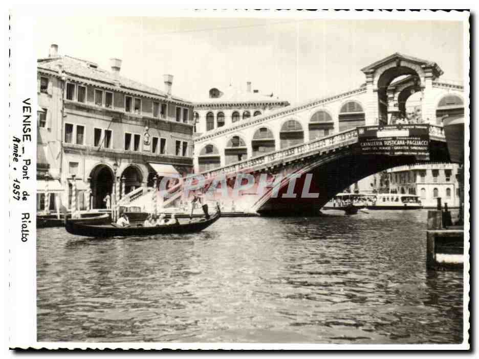 CPA Venise Pont de Rialto Annee 1957