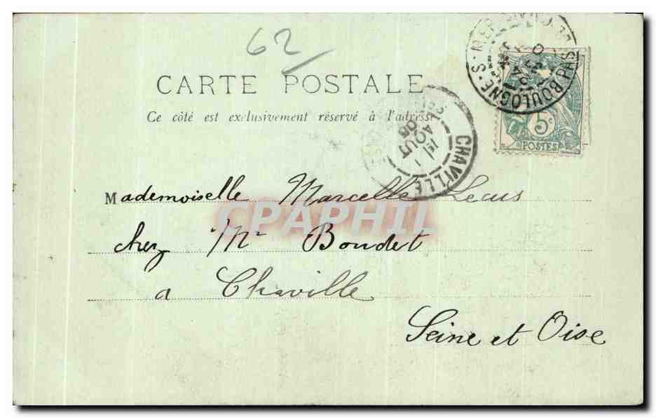 Boulogne-sur-Mer — La Virgen en la barca — LL. n° 68 — Reverso