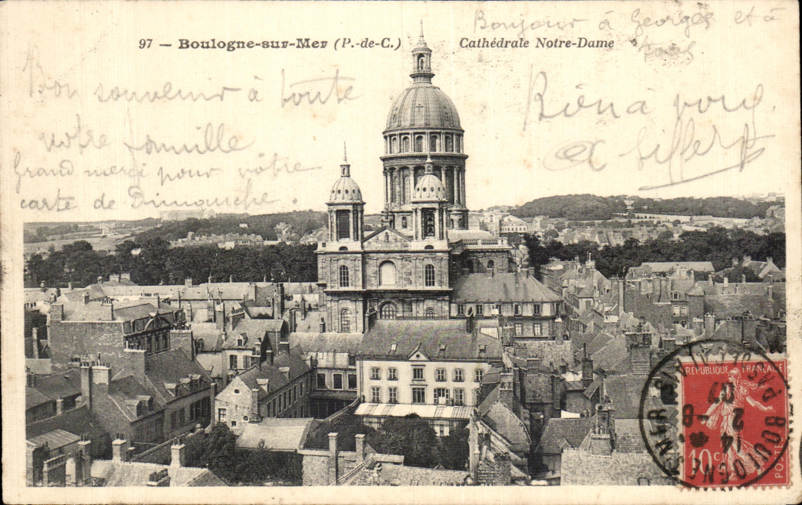 Boulogne-sur-Mer (P.-de-C.) — Cathédrale Notre-Dame — éditeur inconnu, n° 97