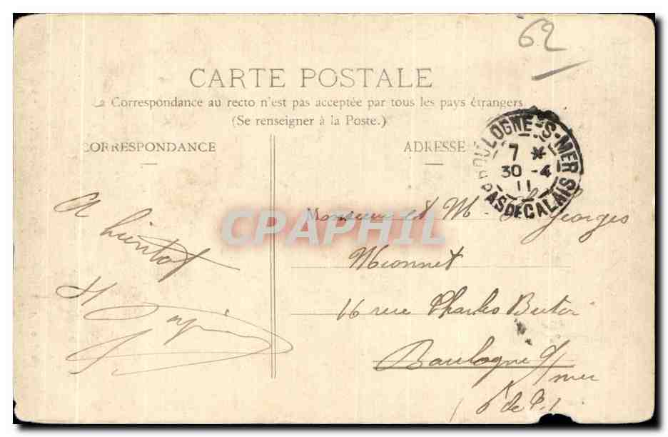 CPA Auxi le Chateau Chapelle de l Hospice — Back