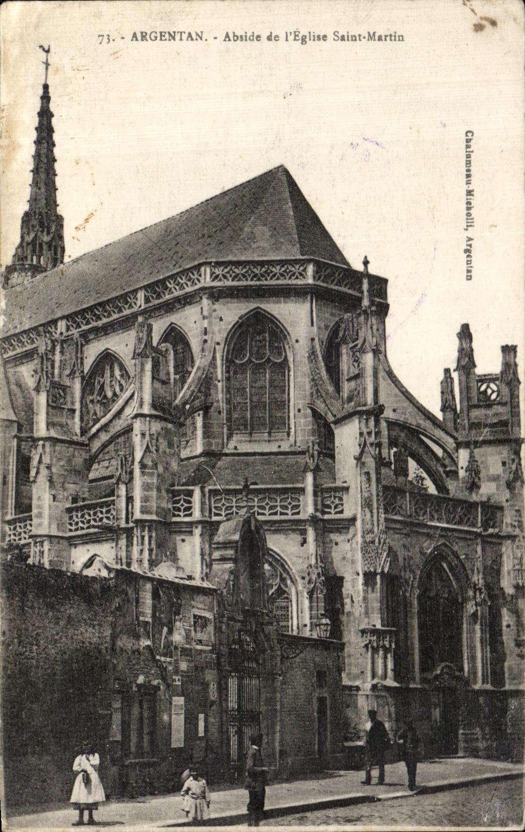 CPA Argentan Abside de l Eglise Saint Martin