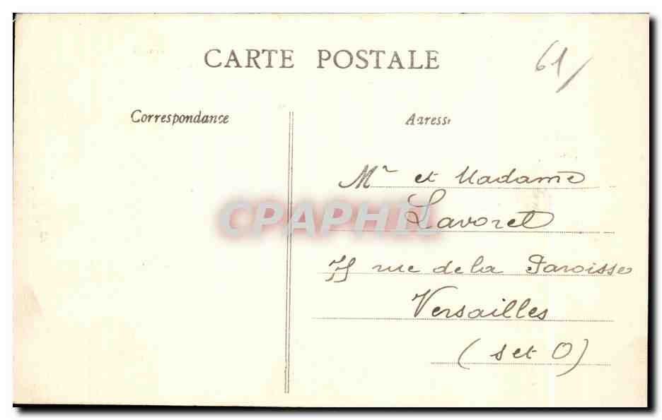 CPA Argentan Eglise Saint Germain prise du Jardin Public — Rückseite