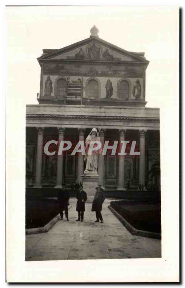 Photo Rome Roma 1929 italie italia la gare Eglise Saint Paul