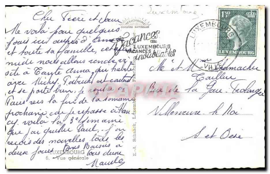 CPA Luxembourg Vue generale — Verso