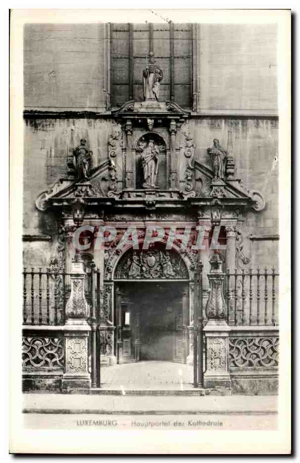 CPA Luxmburg Hauptportal der Kathedrale