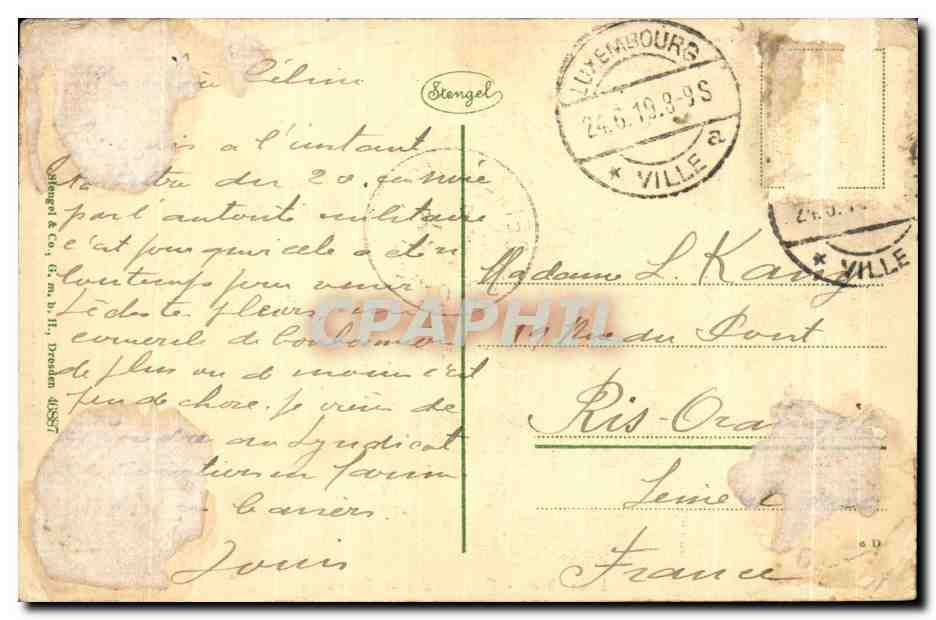 CPA Luxemburg Partie dans le Grund — Verso