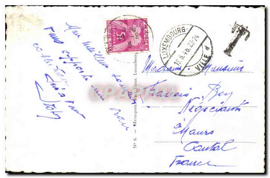 CPA Luxembourg Grund et Ville Haute — Verso