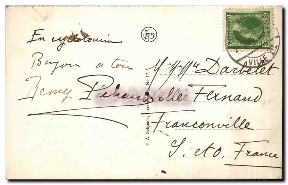 CPA Luxembourg Pfaffenthal et clausen — Verso