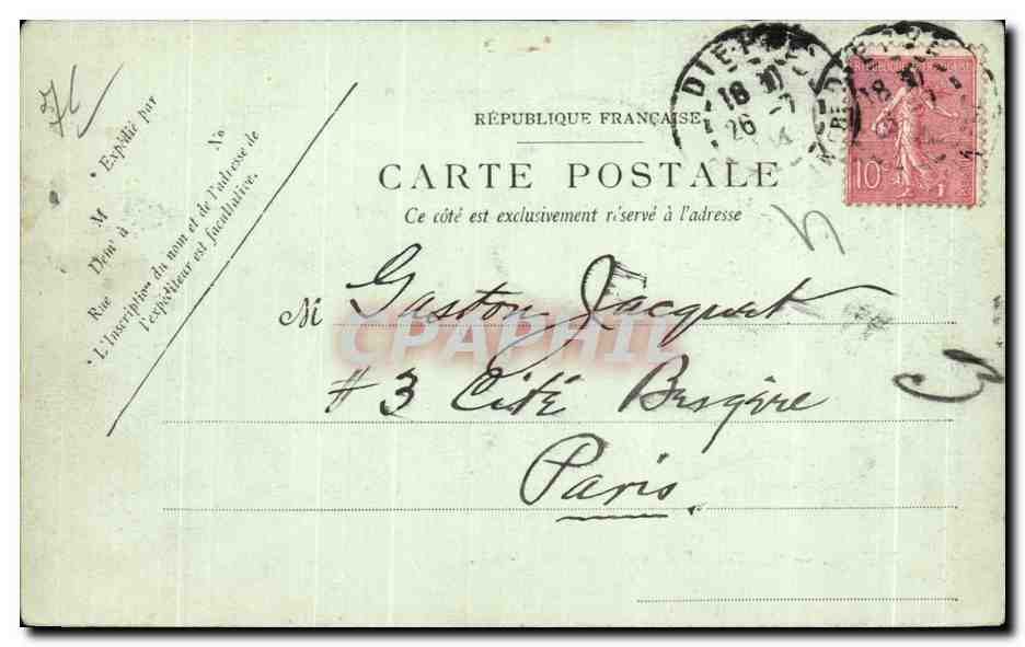 CPA Dieppe La Tamise dans l Avant Port Bateaux — Rückseite