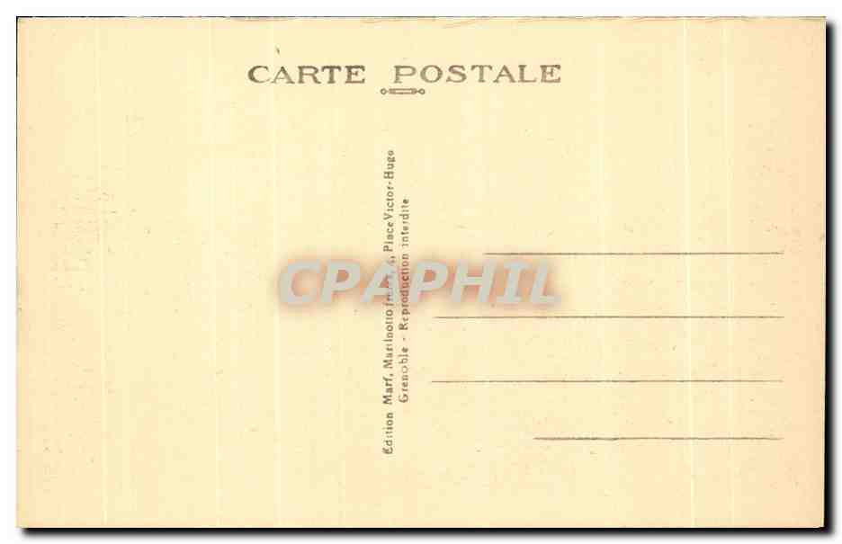 Environs de GRENOBLE — URIAGE — Le Château — au fond, Belledonne — Rückseite