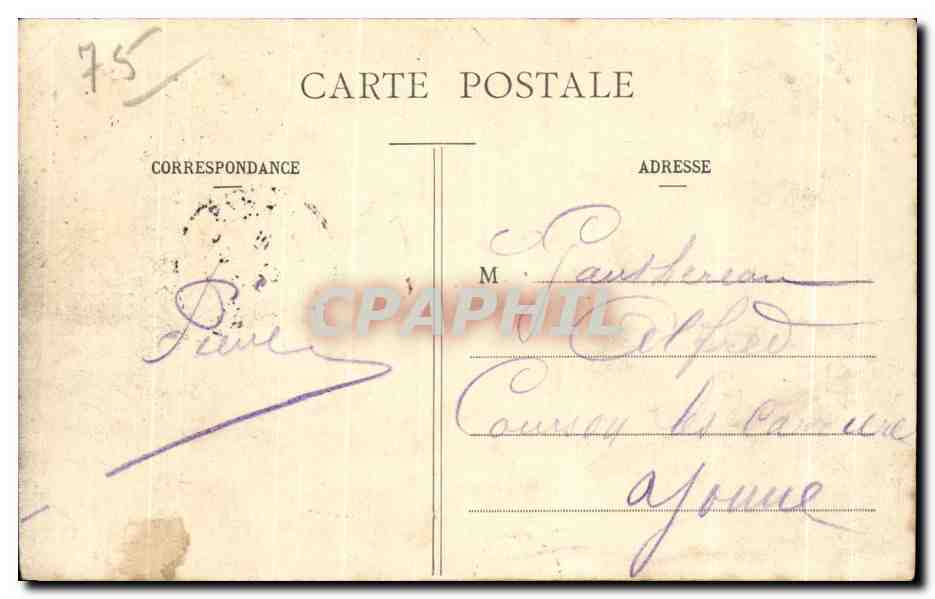 CPA Paris Buttes Chaumont Le Kiosque et le Lac — Rückseite