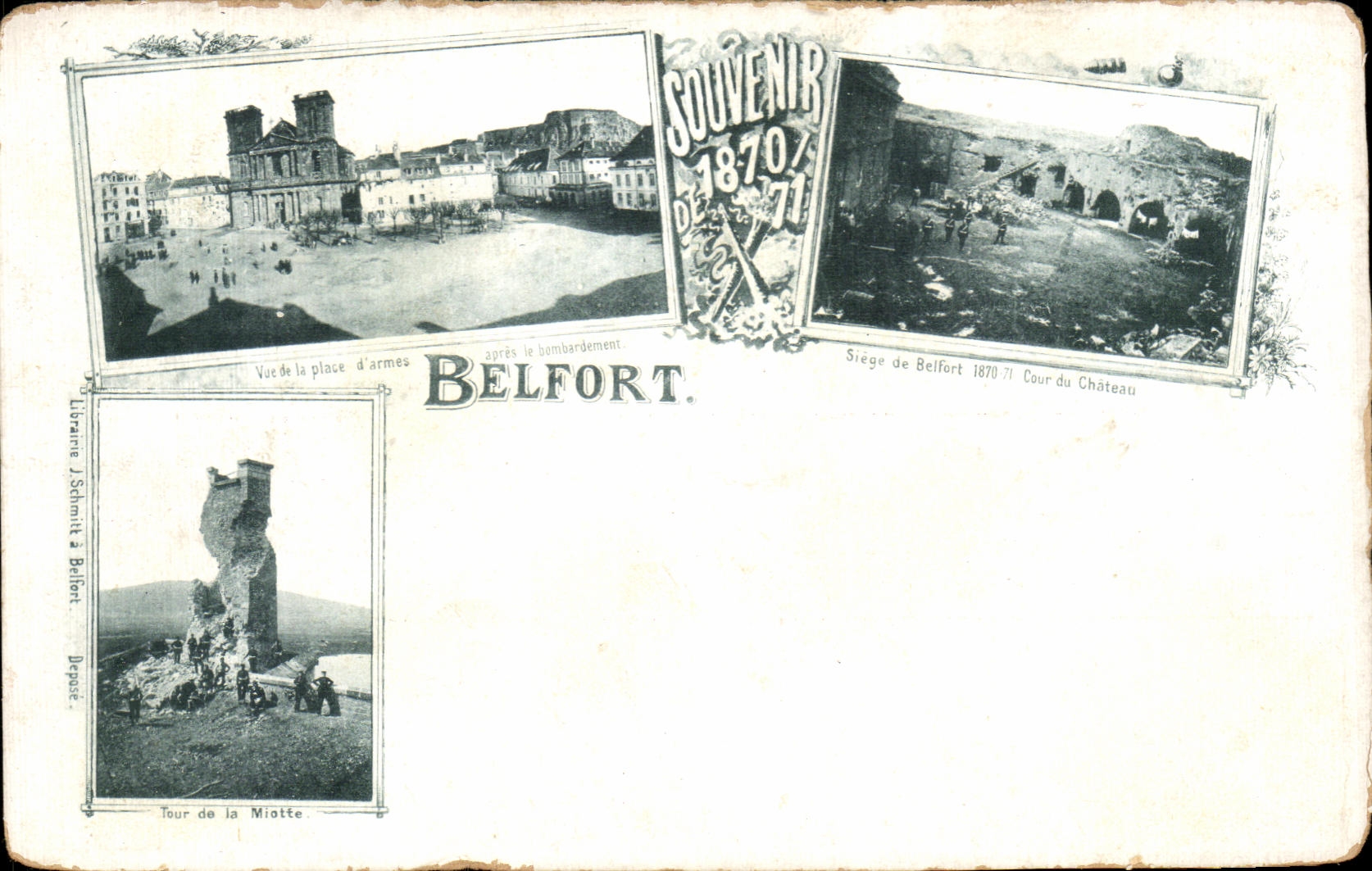 CPA Belfort Souvenir de 1870 1871 Militaria 