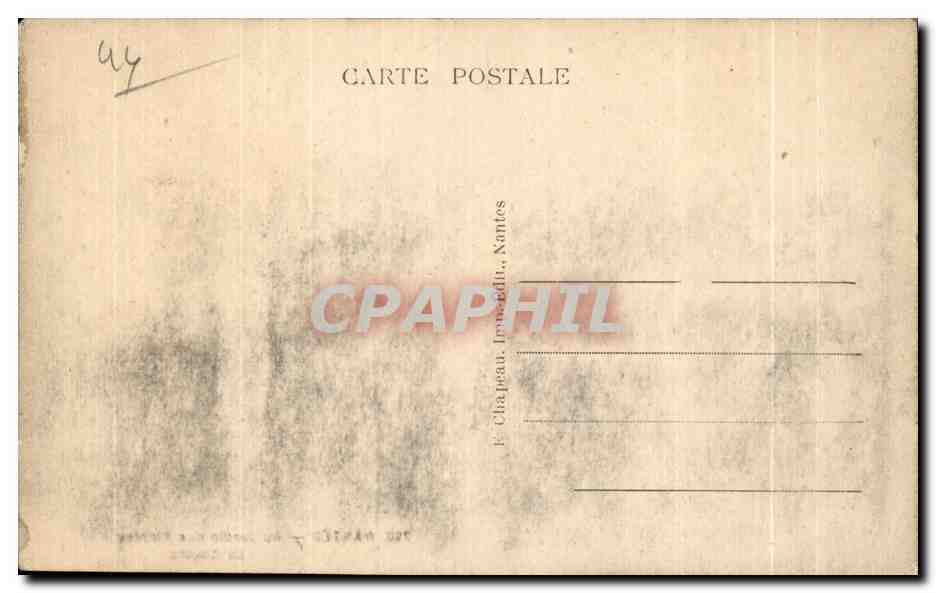 CPA Nantes Au Jardin des Plantes La Coulee chamois — Verso