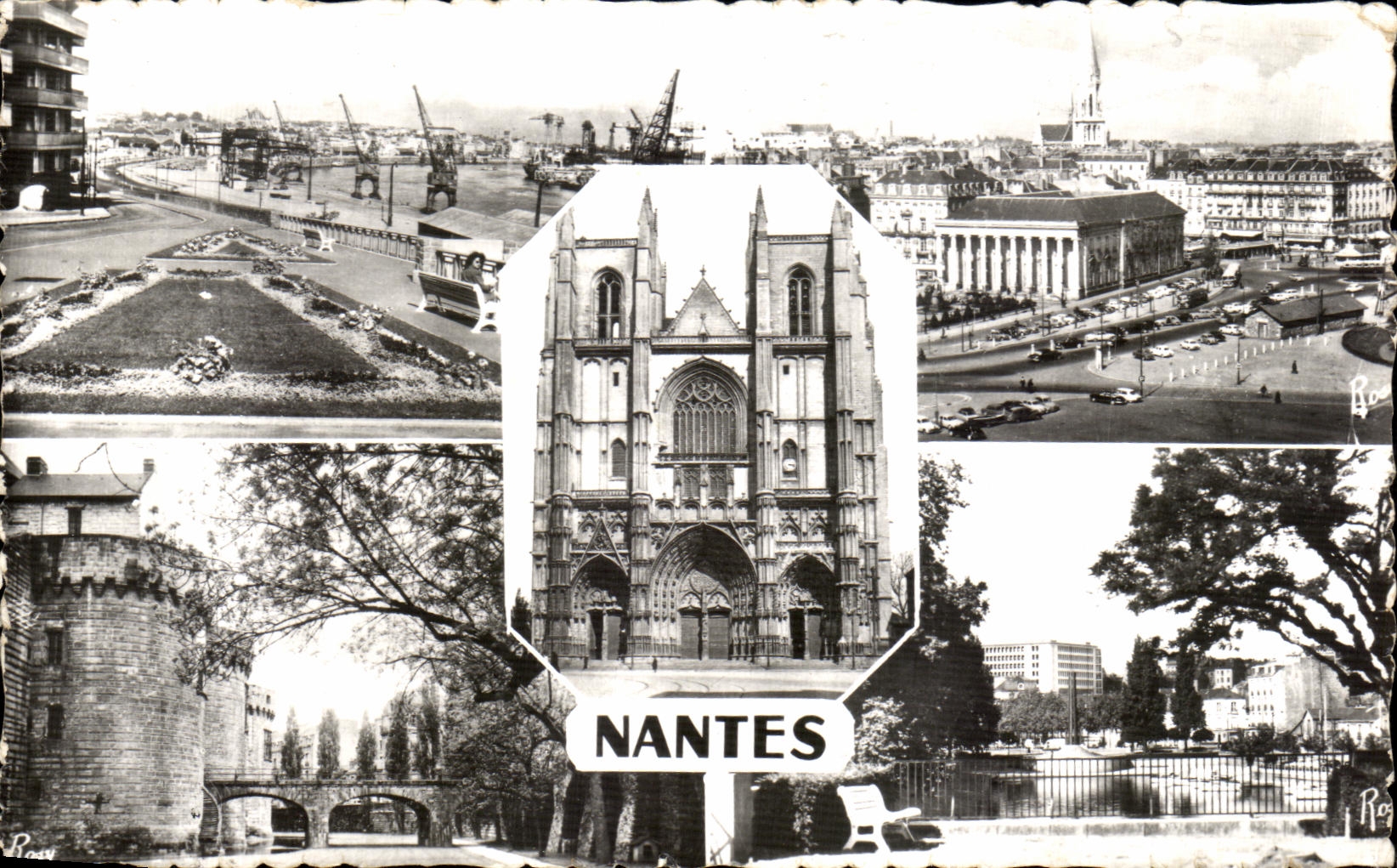CPA Nantes Le Port Le Centre La Cathedrale Le Chateau Quartier Pont Morand