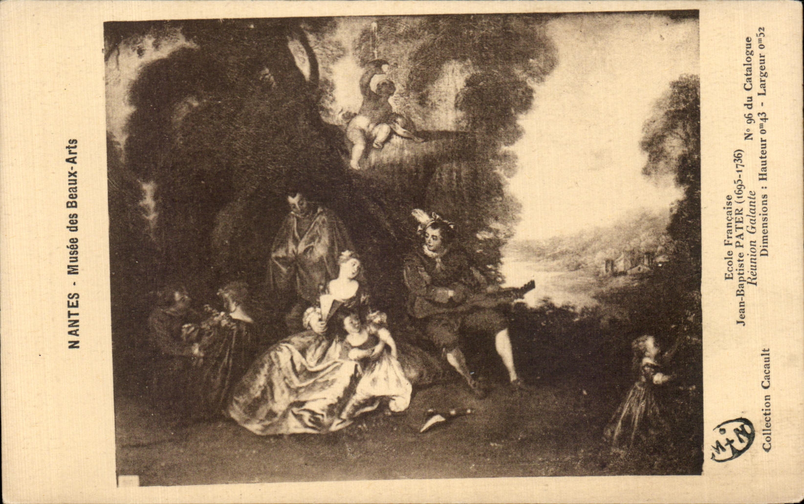 CPA Nantes Musee des Beaux Arts Jean Baptiste Pater Reunion galante