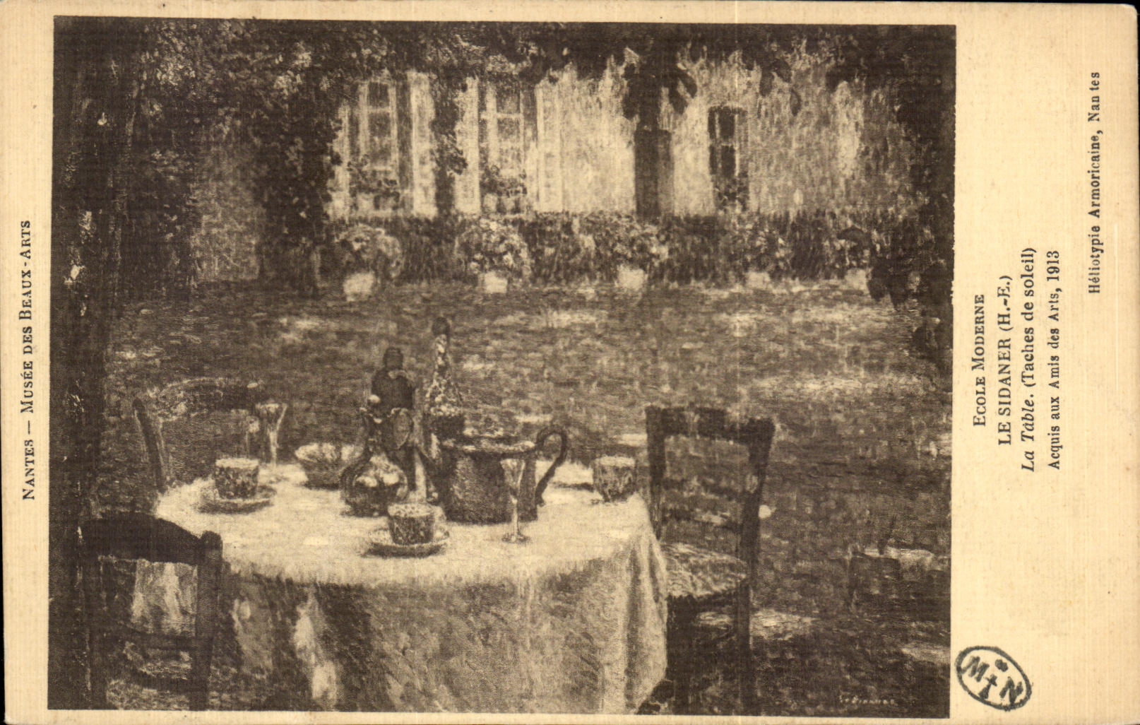 Nantes — Musée des Beaux-Arts — Le Table (Taches de soleil) — Héliotypie Armoricaine, Nantes