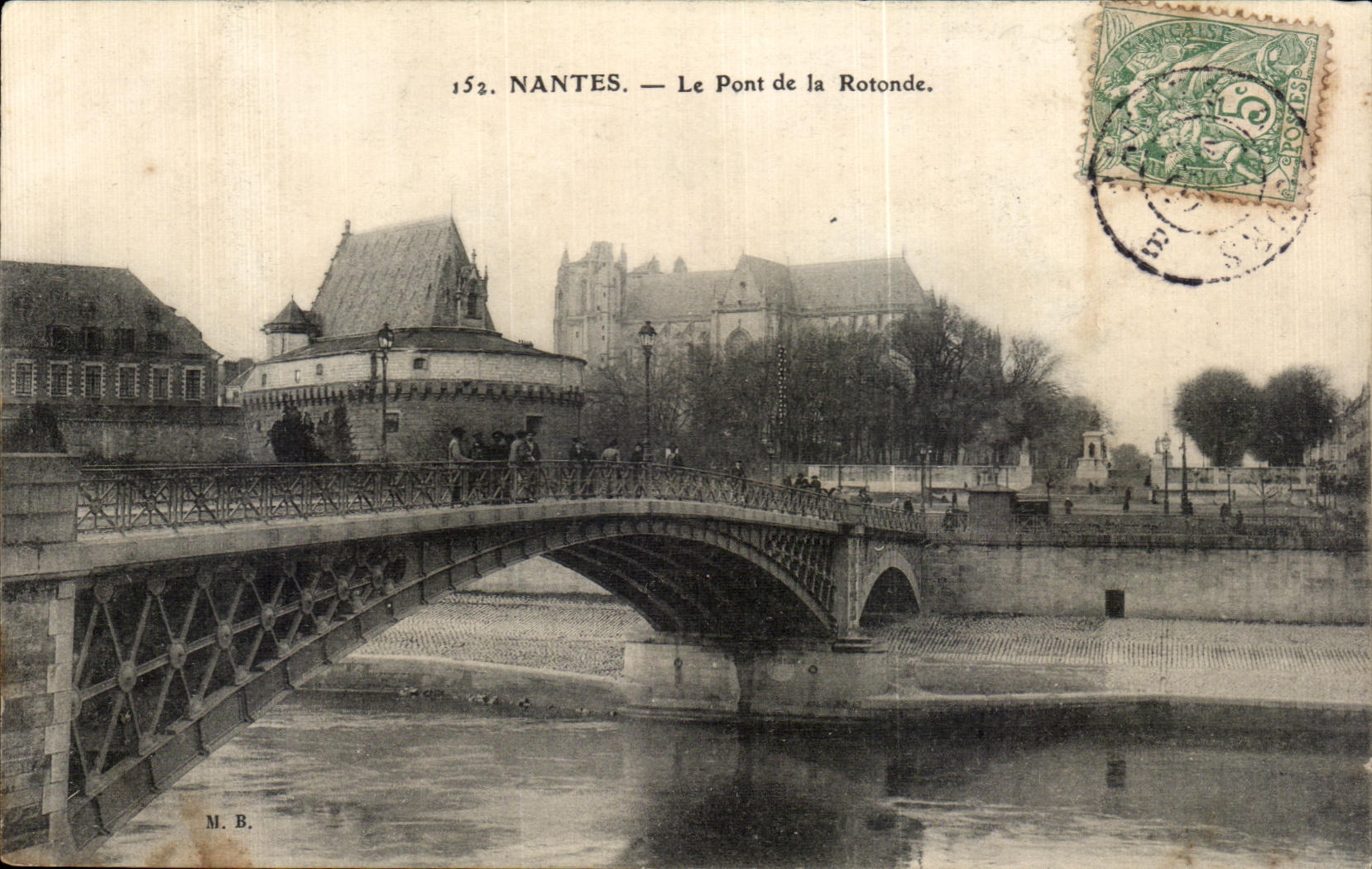CPA Nantes Le Pont de la Rotonde