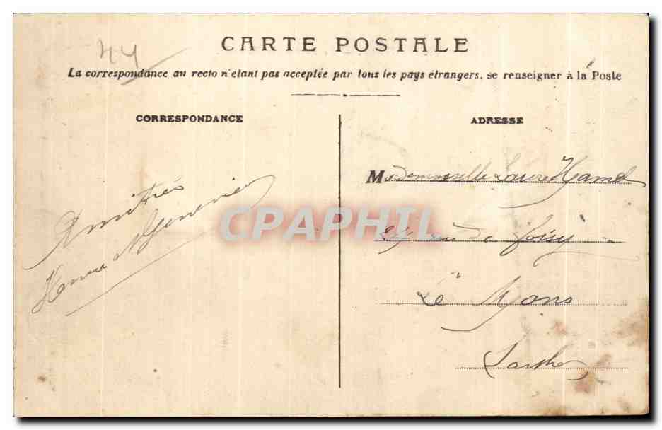 CPA Nantes Le Pont de la Rotonde — Rückseite
