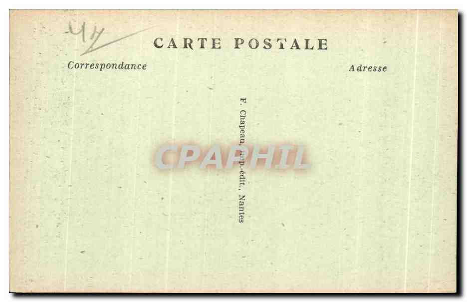 CPA Nantes La Porte St Pierre et le Square de I Eveche — Rückseite