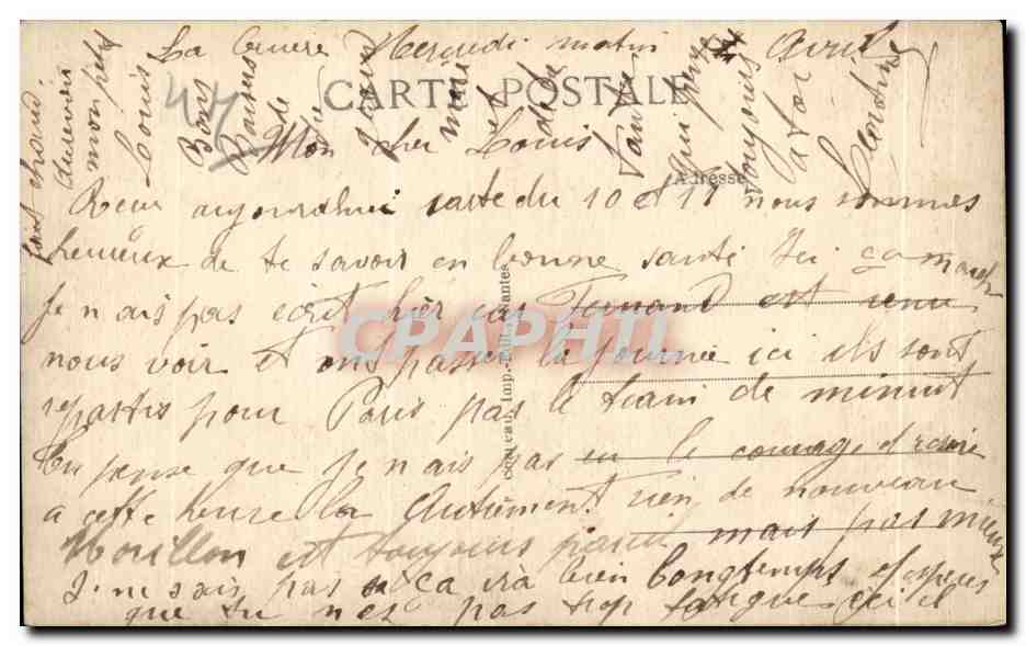 CPA Nantes Flace de la Bourse  — Back