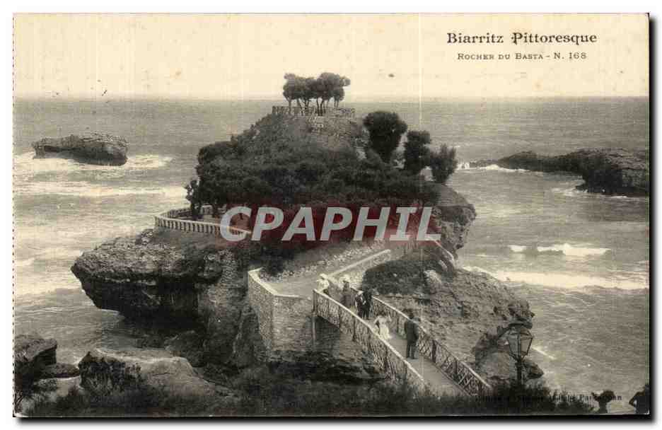 CPA Biarritz Pittoresque Rocher du Basta 