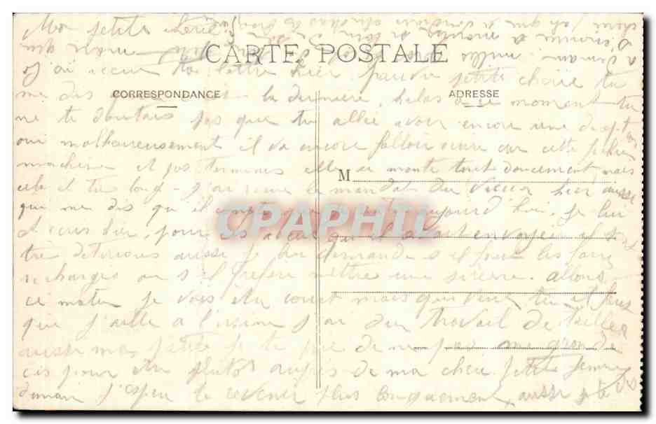 CPA Bordeaux Tour Pey Berland Tramways — Verso