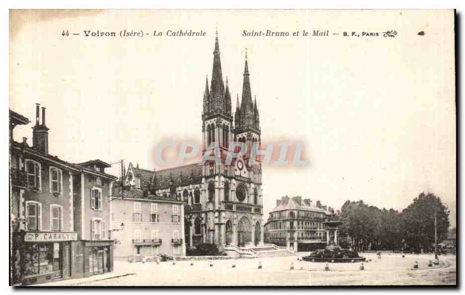 Voizon (Isère) - La Cathédrale Saint-Bruno et le Mail — B. F., PARIS