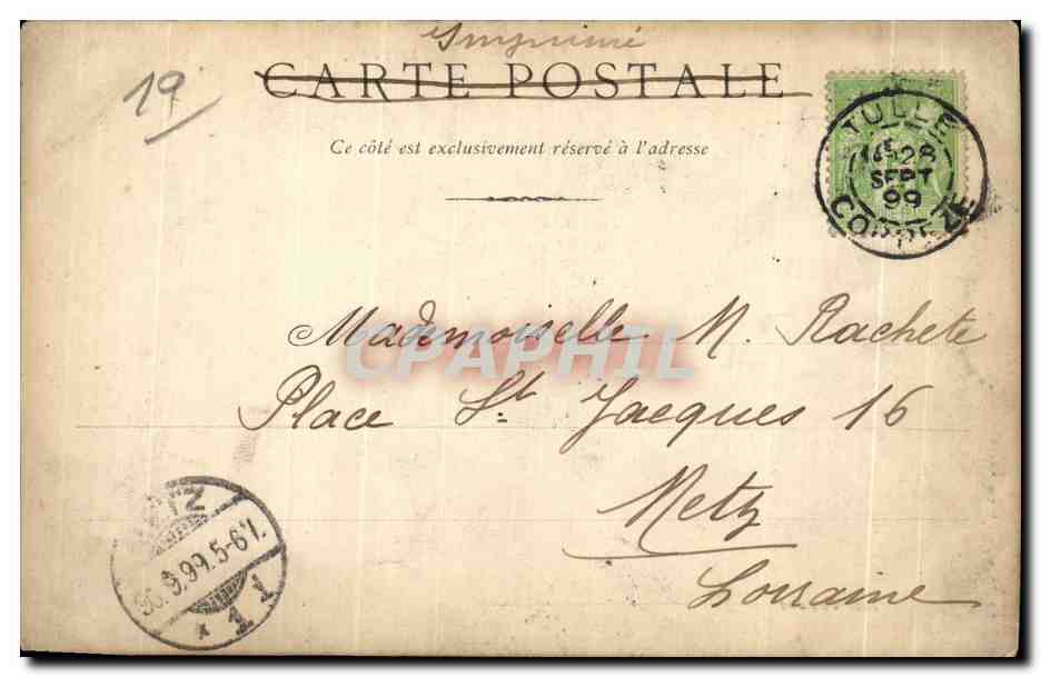 Brives-sur-Garonne — Rue Toulzac — L. Valery, Édit. Paris — Verso