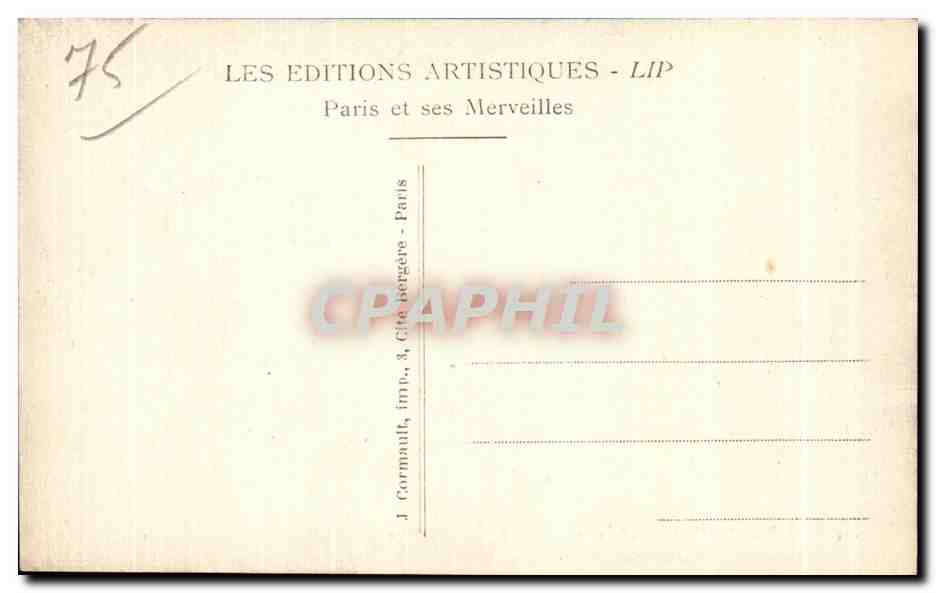 CPA PAris La Porte St MArtin et le Theatre de la Renaissance  — Rückseite