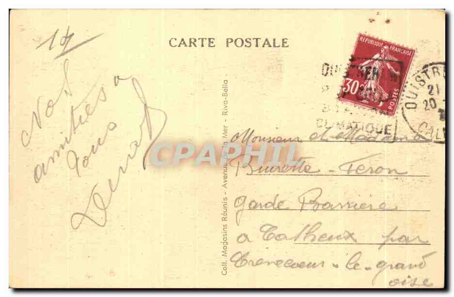 Ouistreham-Riva-Bella (Calvados) — Vue sur l'Avant-Port — Éditeur : Coll. Magasins Ràunits — Rückseite