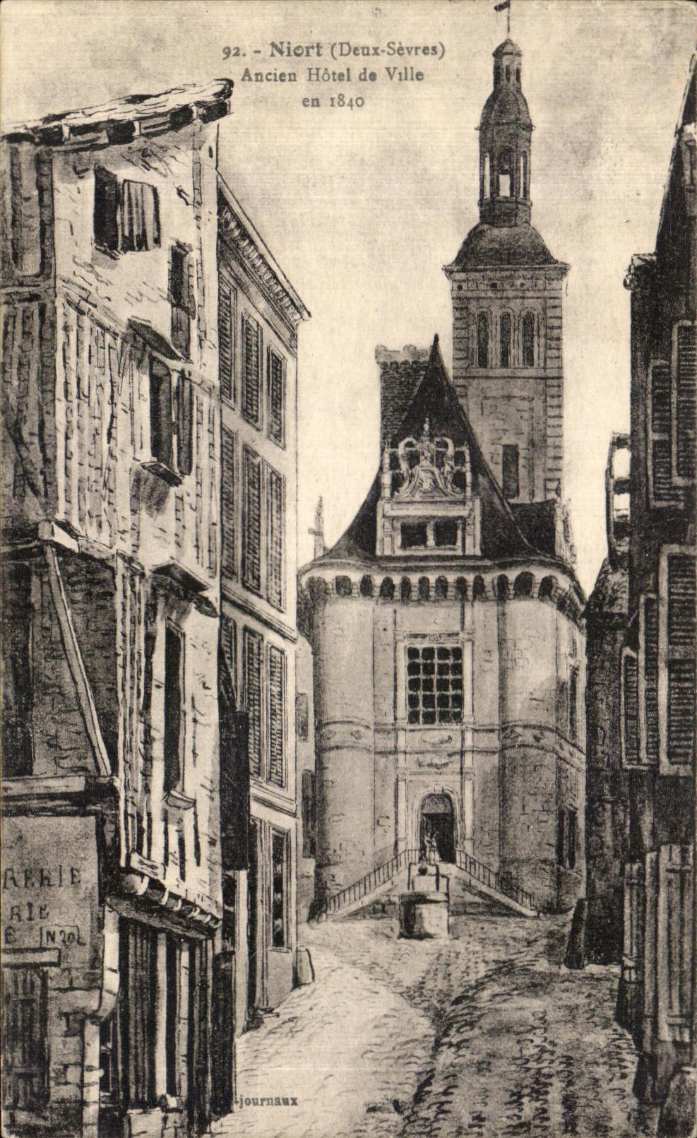 CPA Niort Ancien Hotel de Ville en 1840