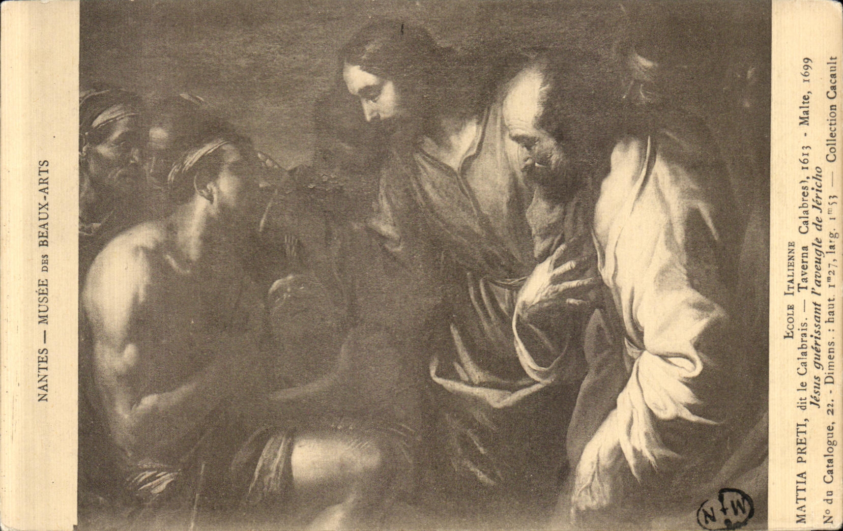 CPA Nantes Musee Des Beaux Arts Mattia Preti le Calabrais Taverna Malte Jesus guerissant l aveugle de Jericho