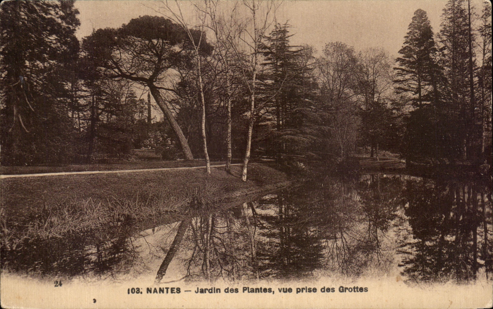 CPA Nantes Jardin des Plantes Vue Prise des Grottes