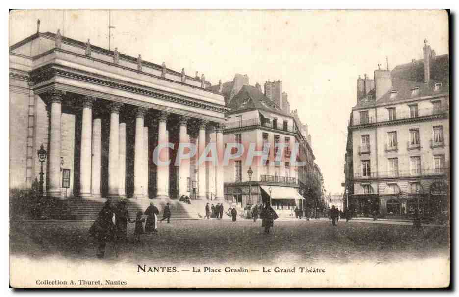 CPA Nantes La Place Graslin Le Grand Theatre
