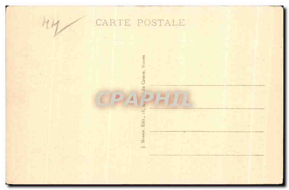 CPA Nantes L Ancienne porte de la Ville et un coin de la Place Louis — Verso