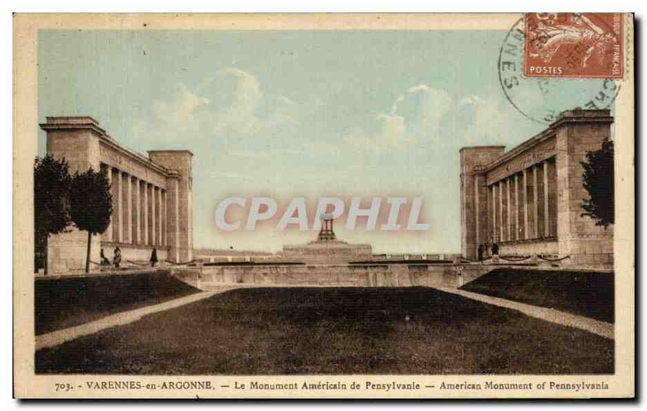 Varennes-en-Argonne — Le Monument Américain de Pennsylvanie — éditeur CPAPHIL, n° 703