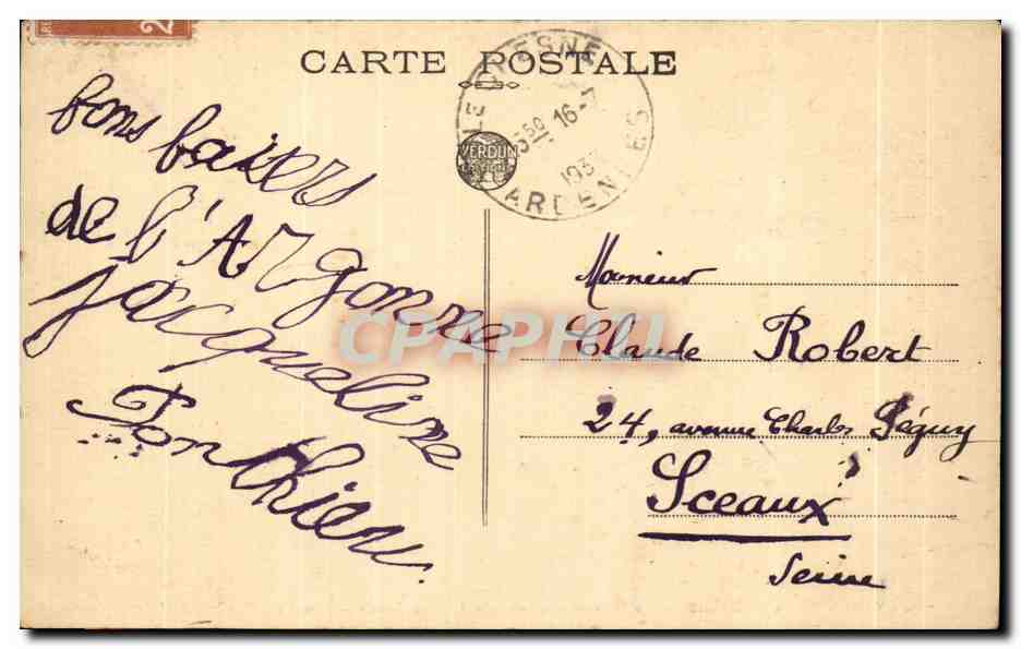 Varennes-en-Argonne — Le Monument Américain de Pennsylvanie — éditeur CPAPHIL, n° 703 — Verso