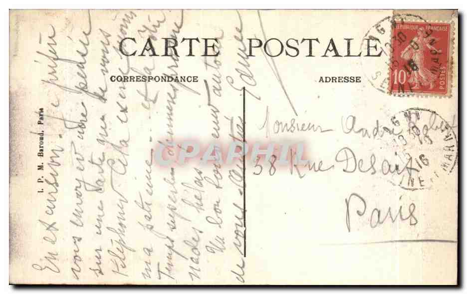 CPA Etang de Croissy Beaubourg — Rückseite