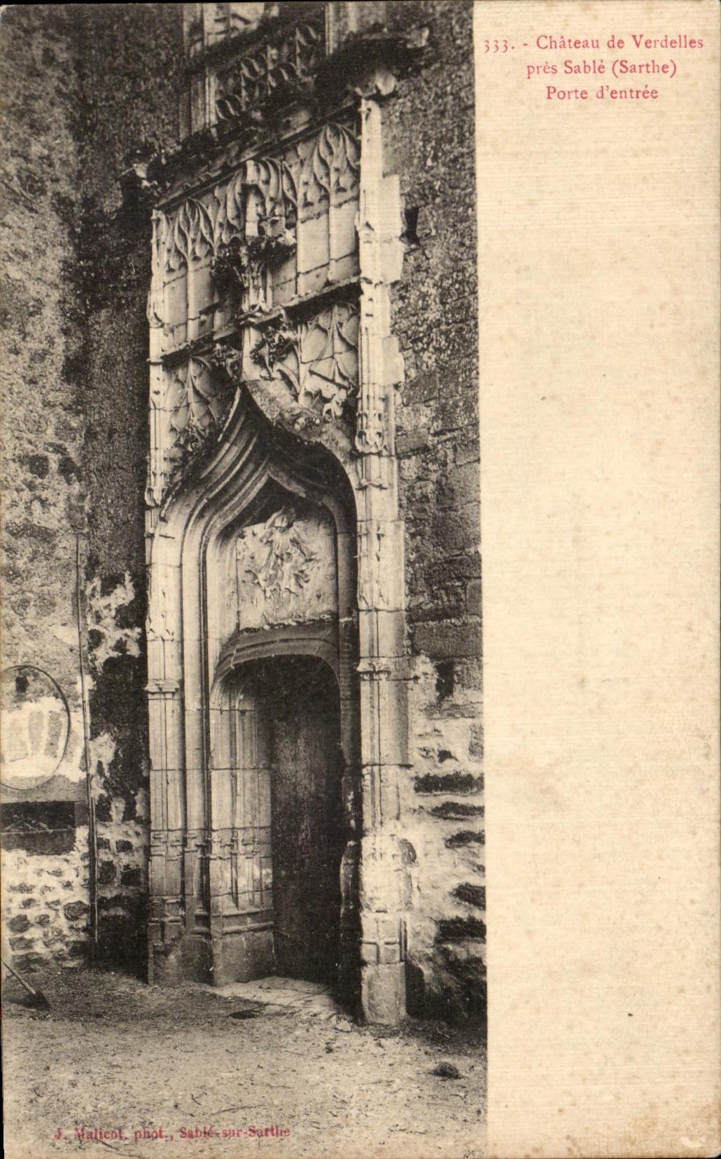 CPA Chateau de Verdelles Pres Sable (Sarthe) Porte d Entree
