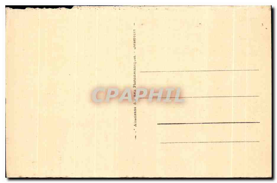 CPA Alsacienne au Rouet Folklore Costume Coiffe — Verso