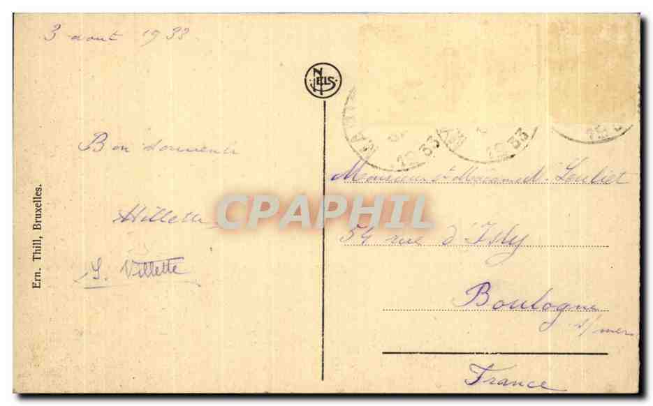 CPA Freyr Les Rochers (Tete de Napoleon) — Back