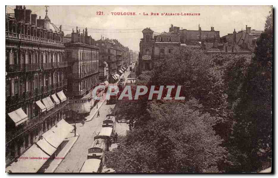 CPA Toulouse La Rue D Alsace Lorraine