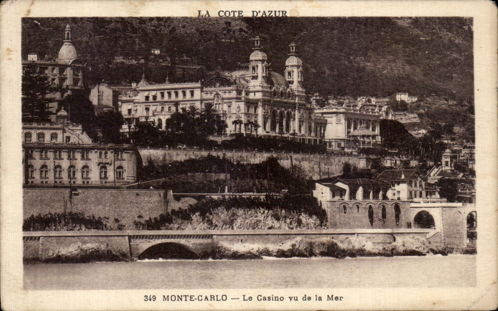 CPA Monte Carlo Le Casino vu de la Mer Monaco