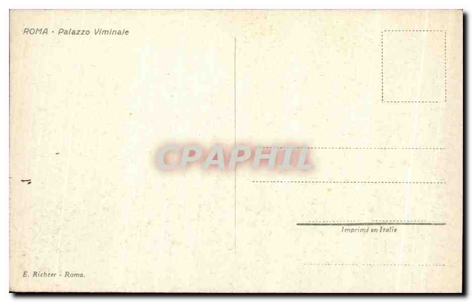 CPA Roma Palazzo Viminale — Verso