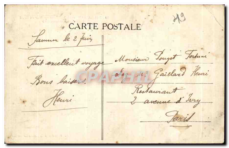 CPA Saumur Saut du Mur au Breil (Officiers d Instruction) heval Horse — Rückseite