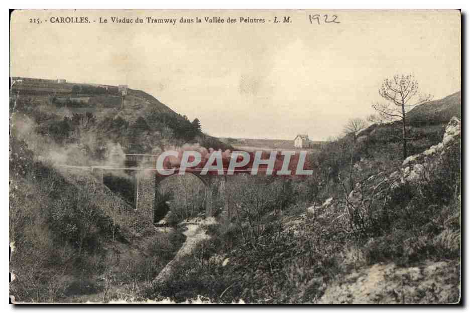 CPA Carolles Le Viaduc du Tramway dans la Vallee des Peintres Train